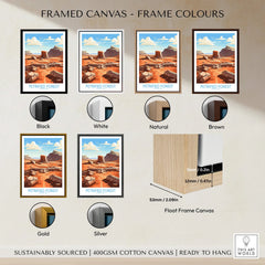 Petrified Forest National Park print in six frame color options, wall art decor guide.