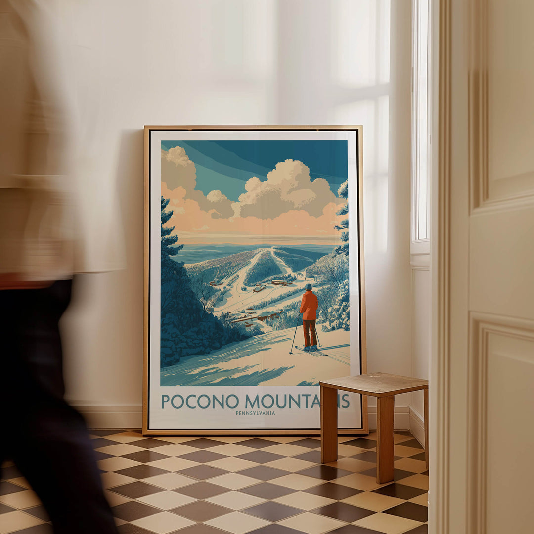 Pocono Mountains Ski Poster