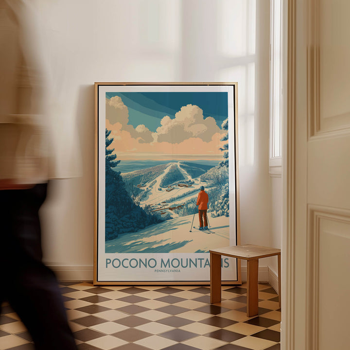 Pocono Mountains Ski Poster