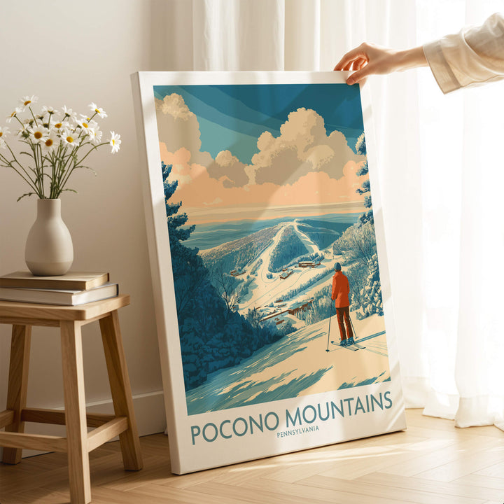Pocono Mountains Ski Poster