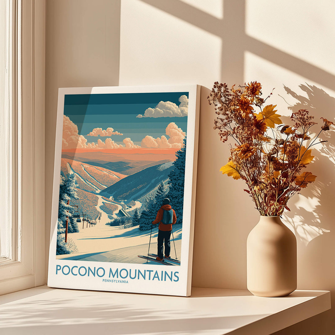 Ski Print Pocono Mountains Pennsylvania