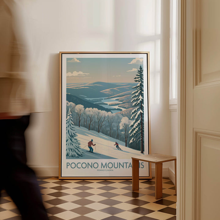 Pocono Mountains Alpine Slopes Wall Art - Pennsylvania Ski Vacation Decor