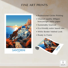 Santorini Wall Art featuring vibrant colors and stunning imagery, perfect for transforming your space.