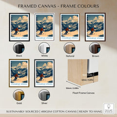 Steamboat Springs Wall Art - Colorado options with various frame colors for home decor