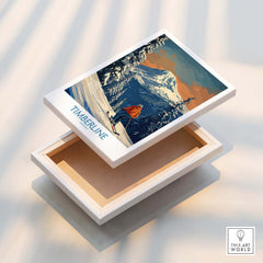 Timberline Ski Print - Oregon in a presentation box showcasing Oregon's mountains and winter landscape.