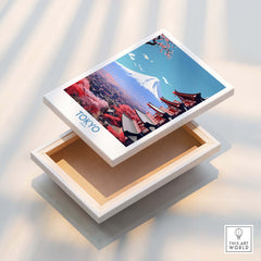 Mount Fuji Wall Art | Modern Style featuring a scenic Tokyo landscape box.