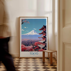 Mount Fuji Wall Art | Modern Style featuring a vibrant Tokyo landscape print.