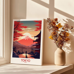 Tokyo Wall Art | Modern Style featuring Mount Fuji and vibrant autumn colors