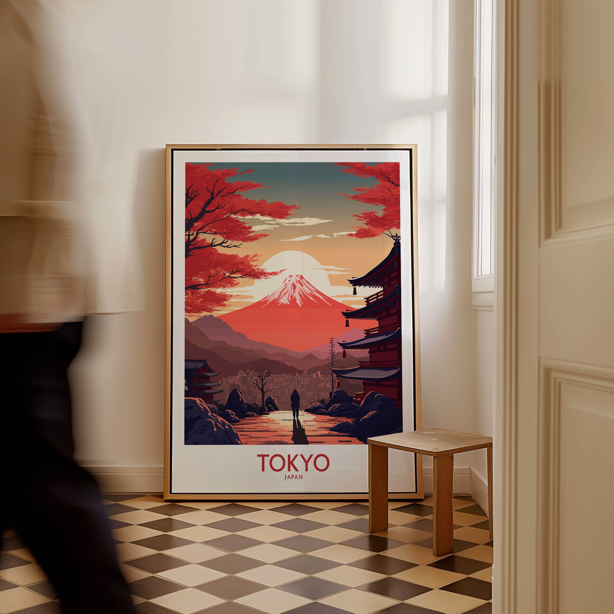 Tokyo Wall Art | Modern Style featuring Mt. Fuji and traditional Japanese scenery, perfect for home decor.