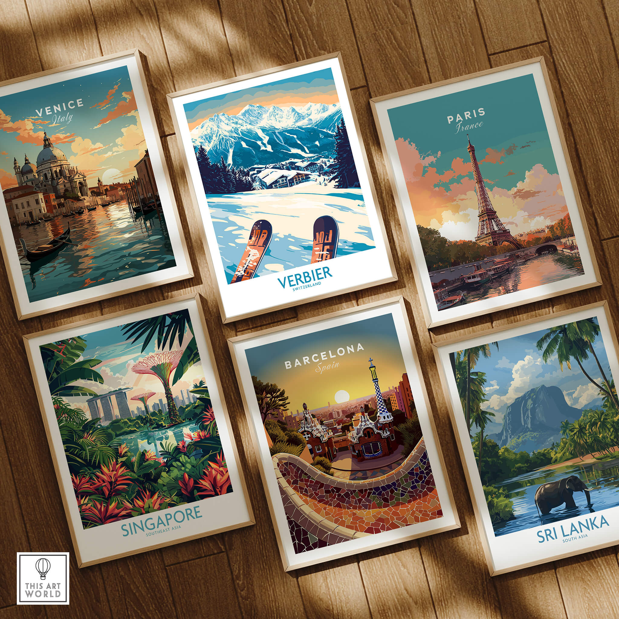 Verbier Poster Switzerland featuring stunning Swiss Alps views among travel-themed art prints