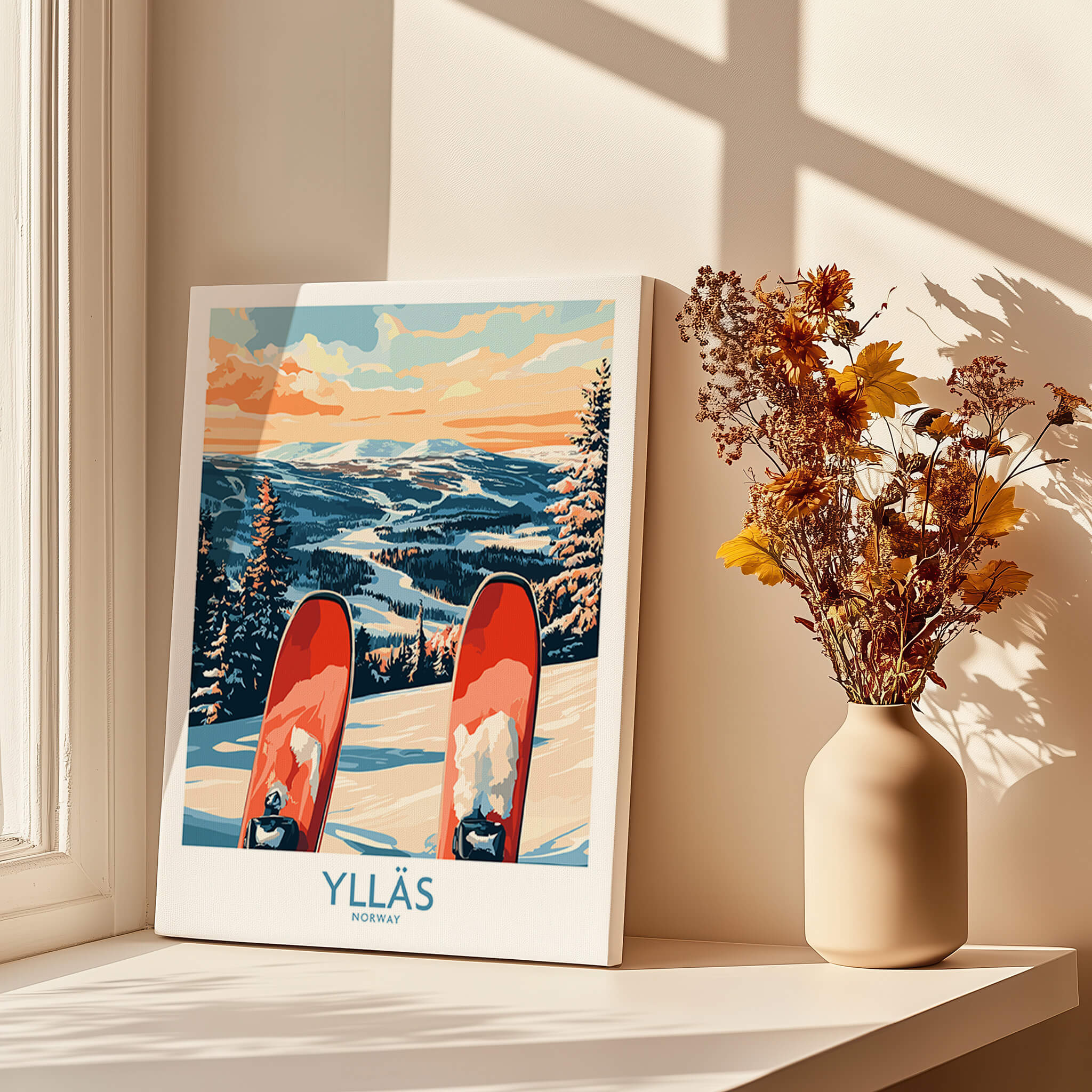 Norway Ski Print | Ylläs Winter Scene Wall Art
