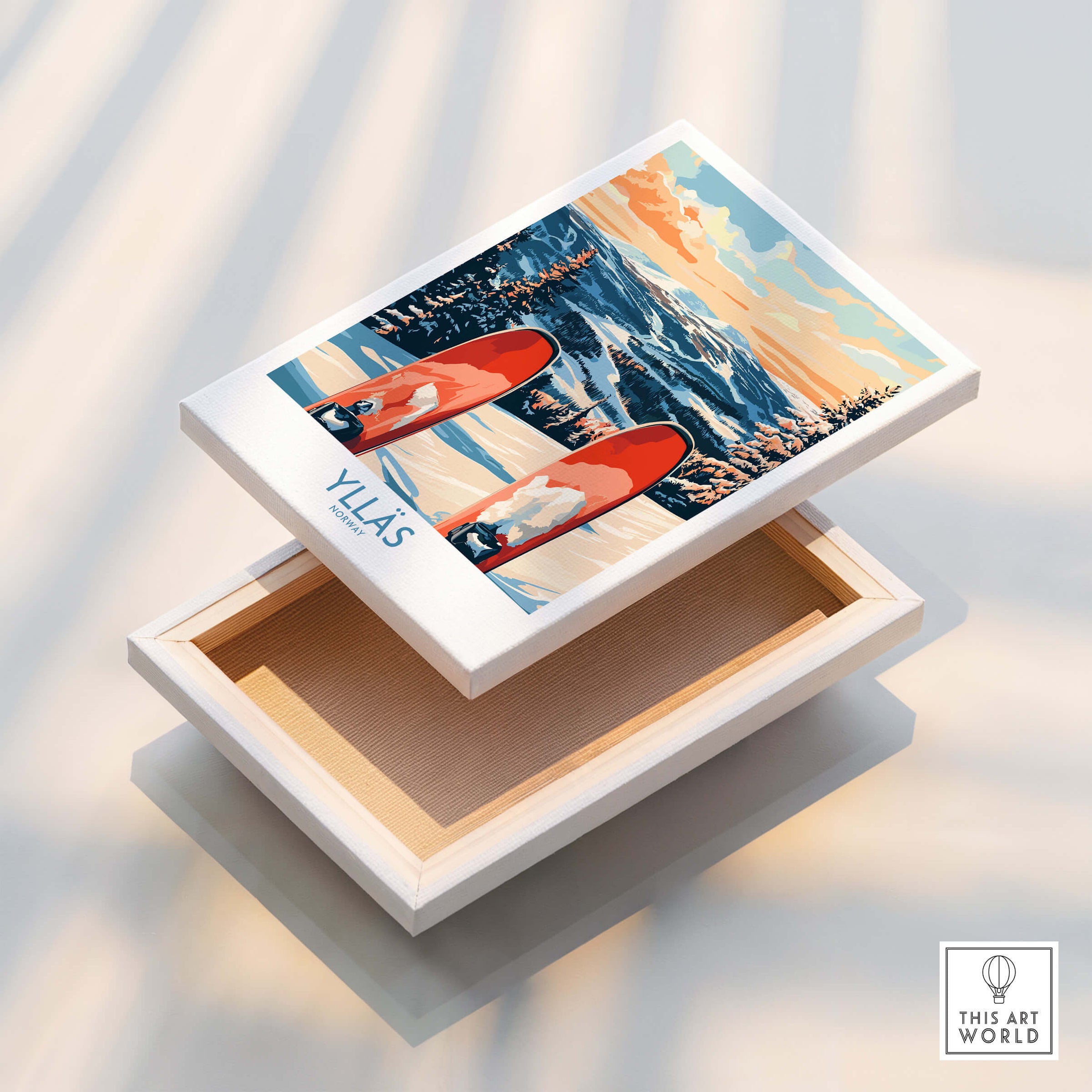 Norway Ski Print | Ylläs Winter Scene Wall Art