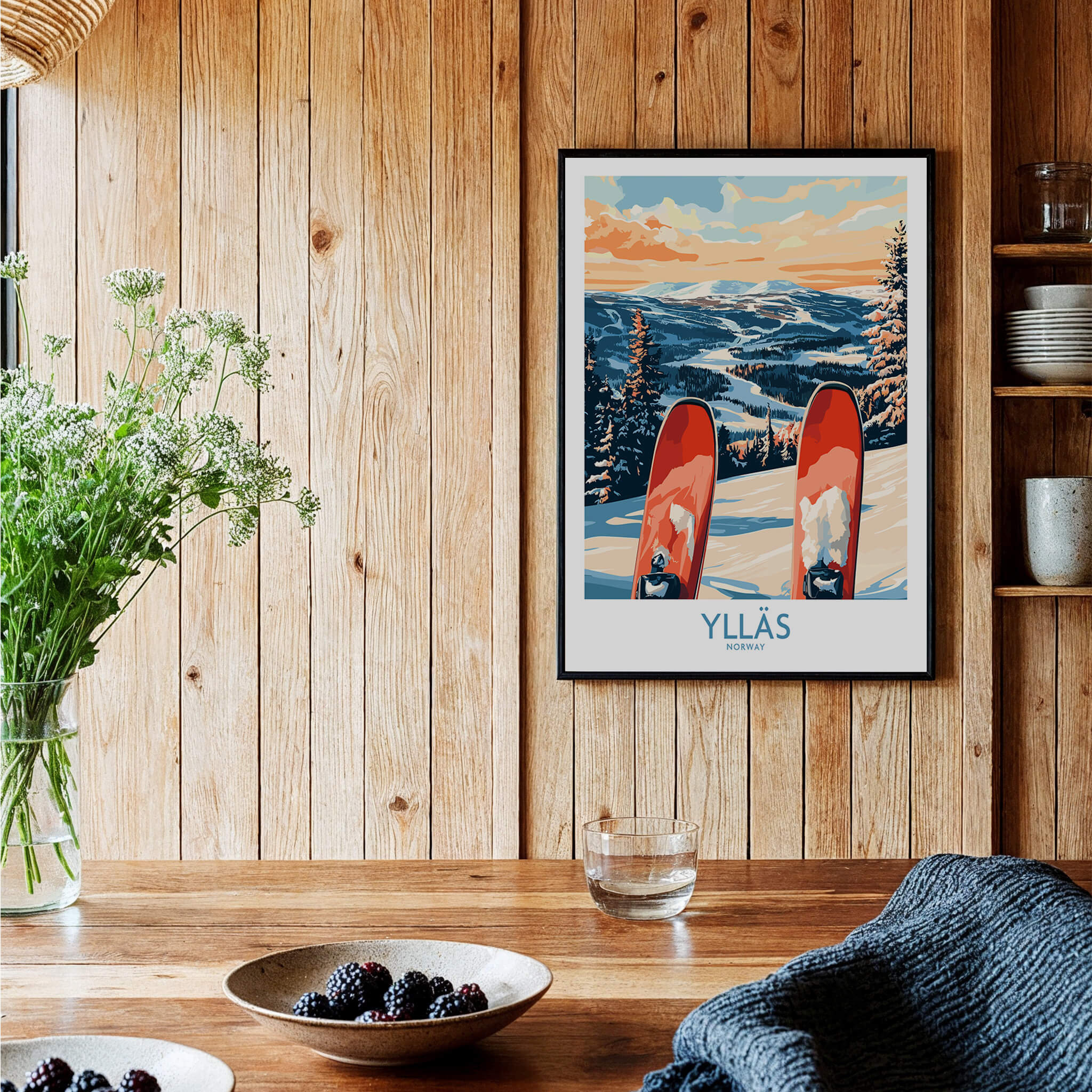 Norway Ski Print | Ylläs Winter Scene Wall Art