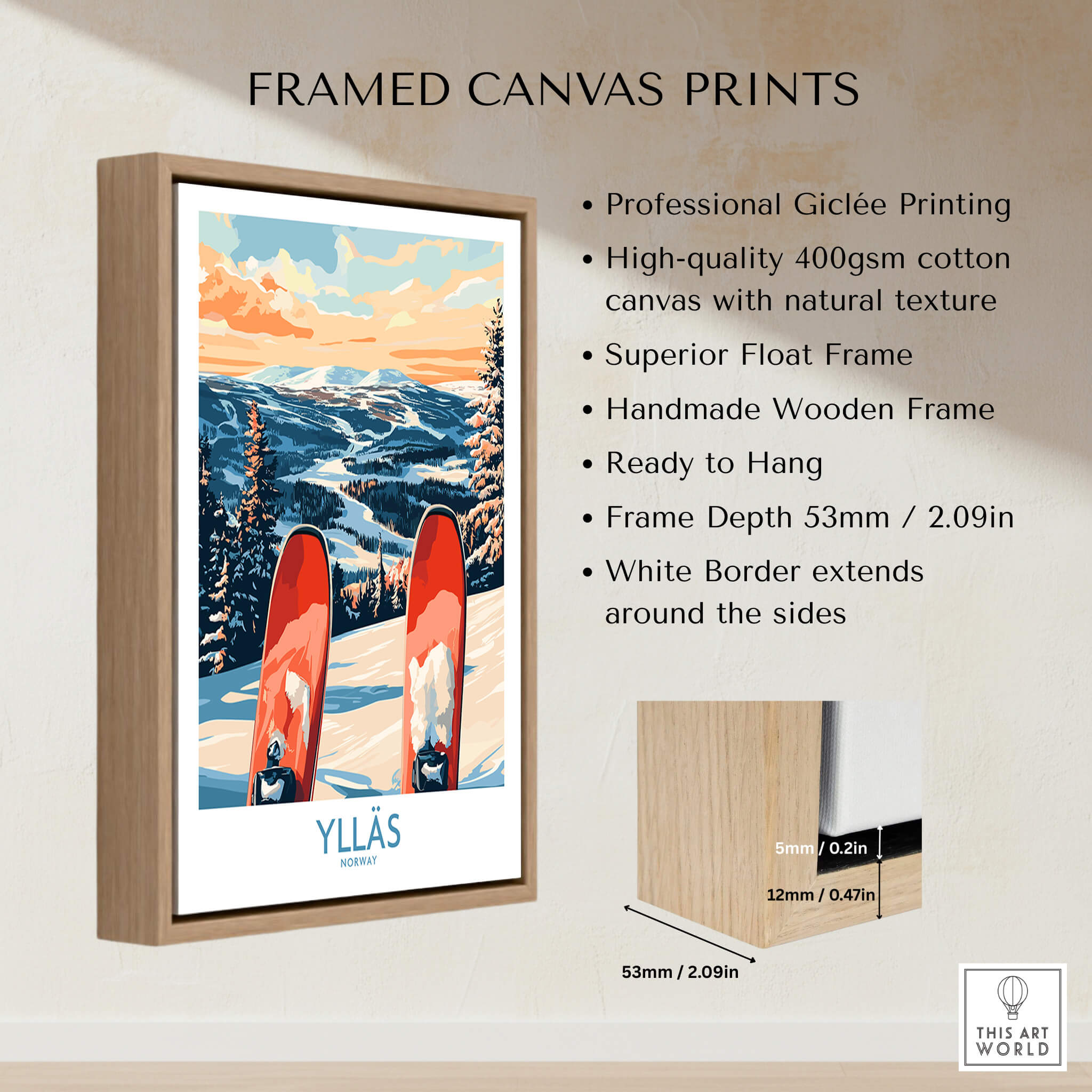 Norway Ski Print | Ylläs Winter Scene Wall Art