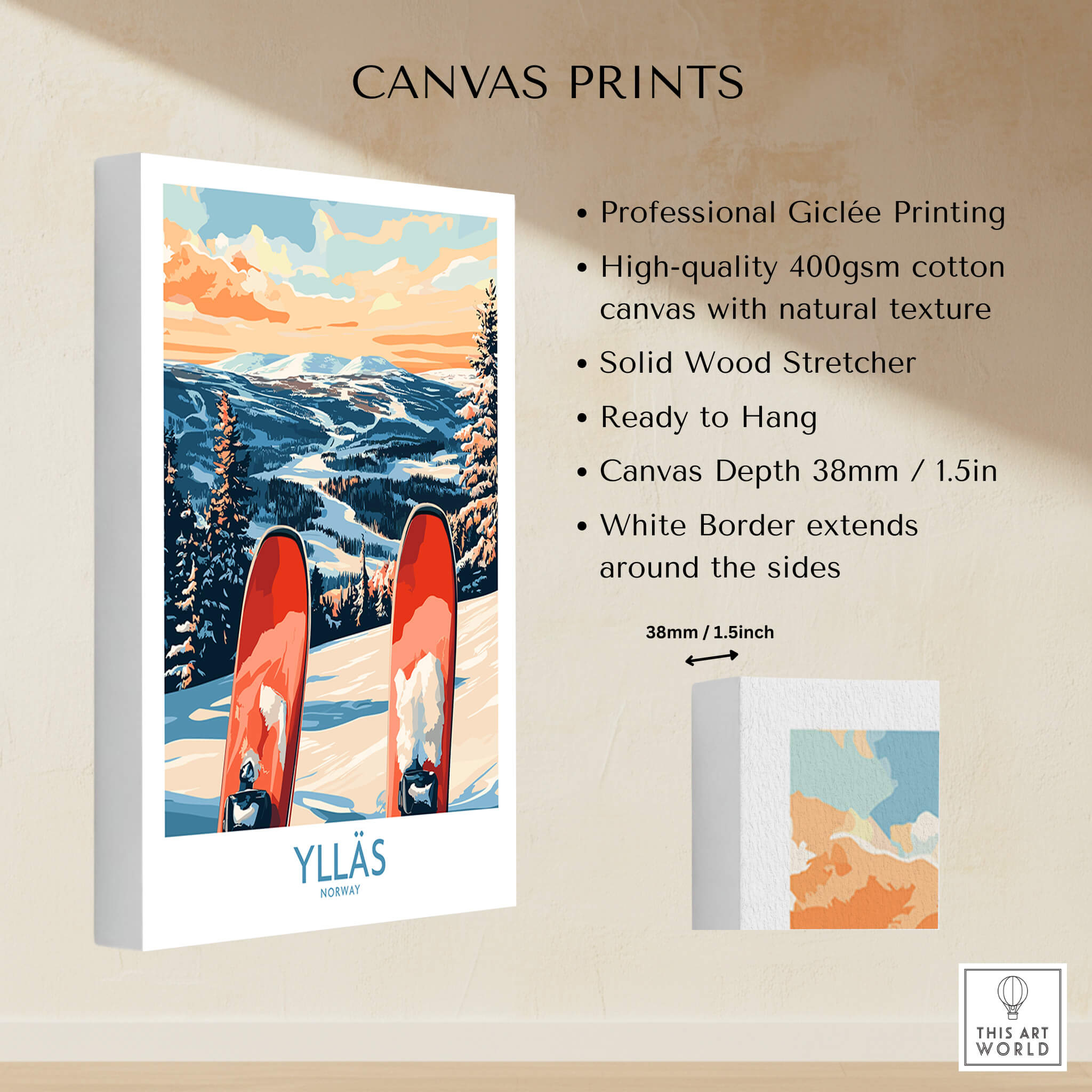 Norway Ski Print | Ylläs Winter Scene Wall Art