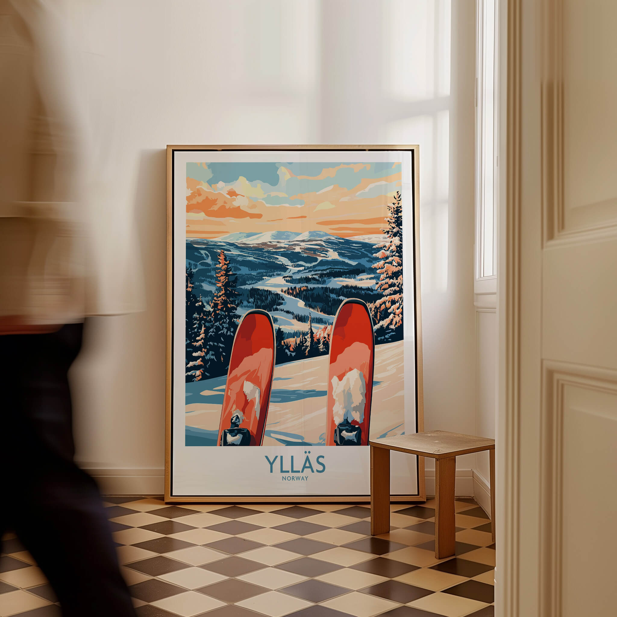 Norway Ski Print | Ylläs Winter Scene Wall Art