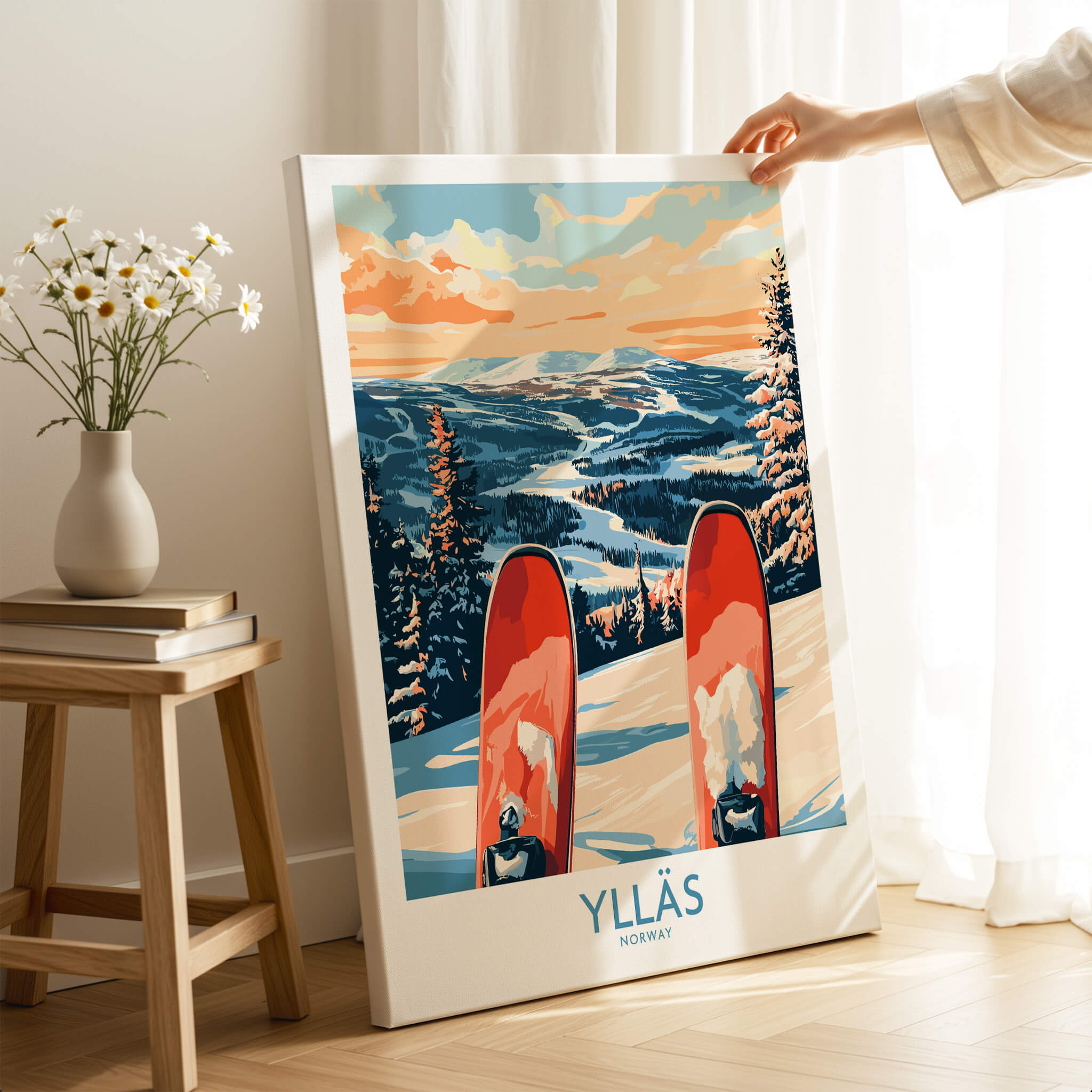 Norway Ski Print | Ylläs Winter Scene Wall Art