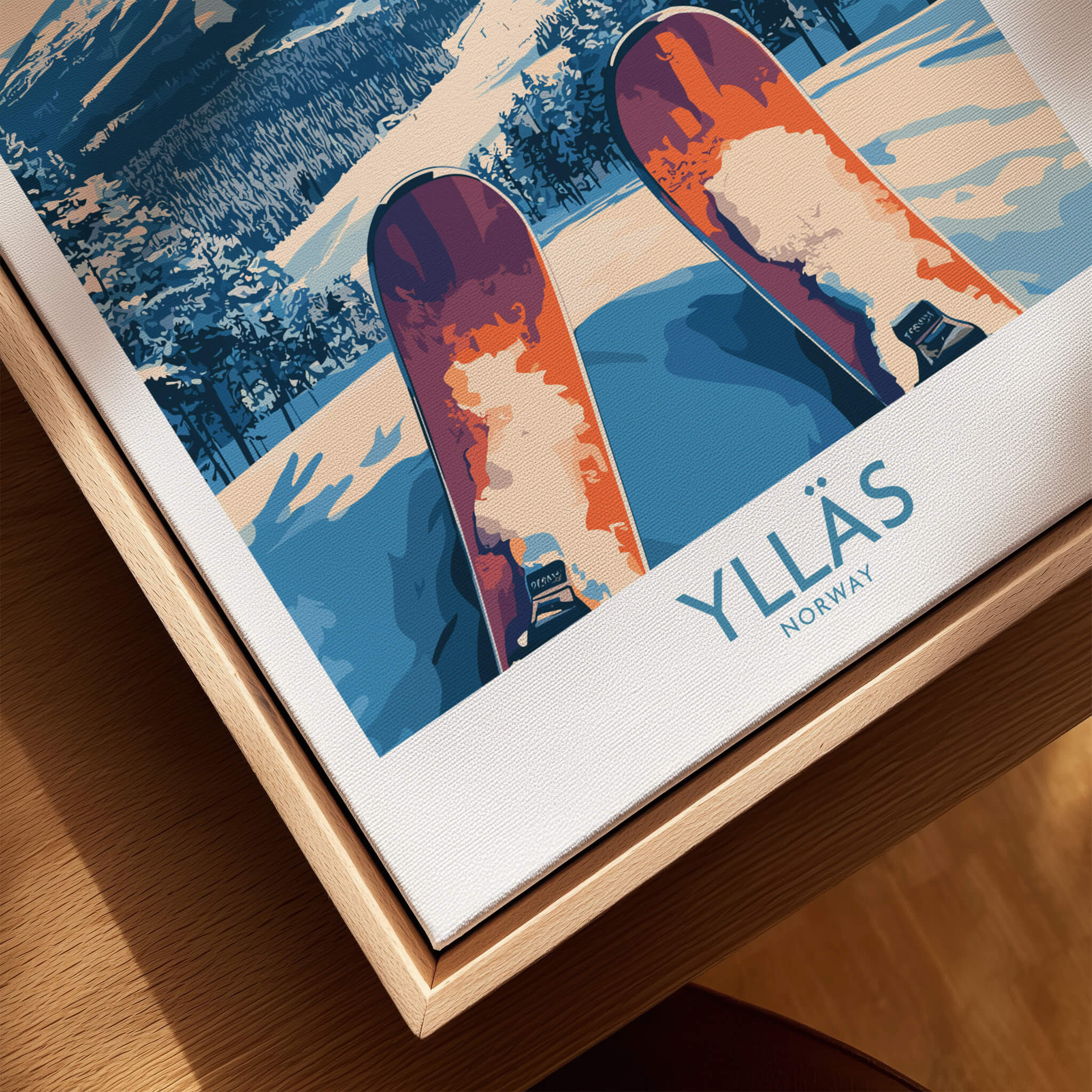 Ylläs Winter Poster | From the Top Skiing View