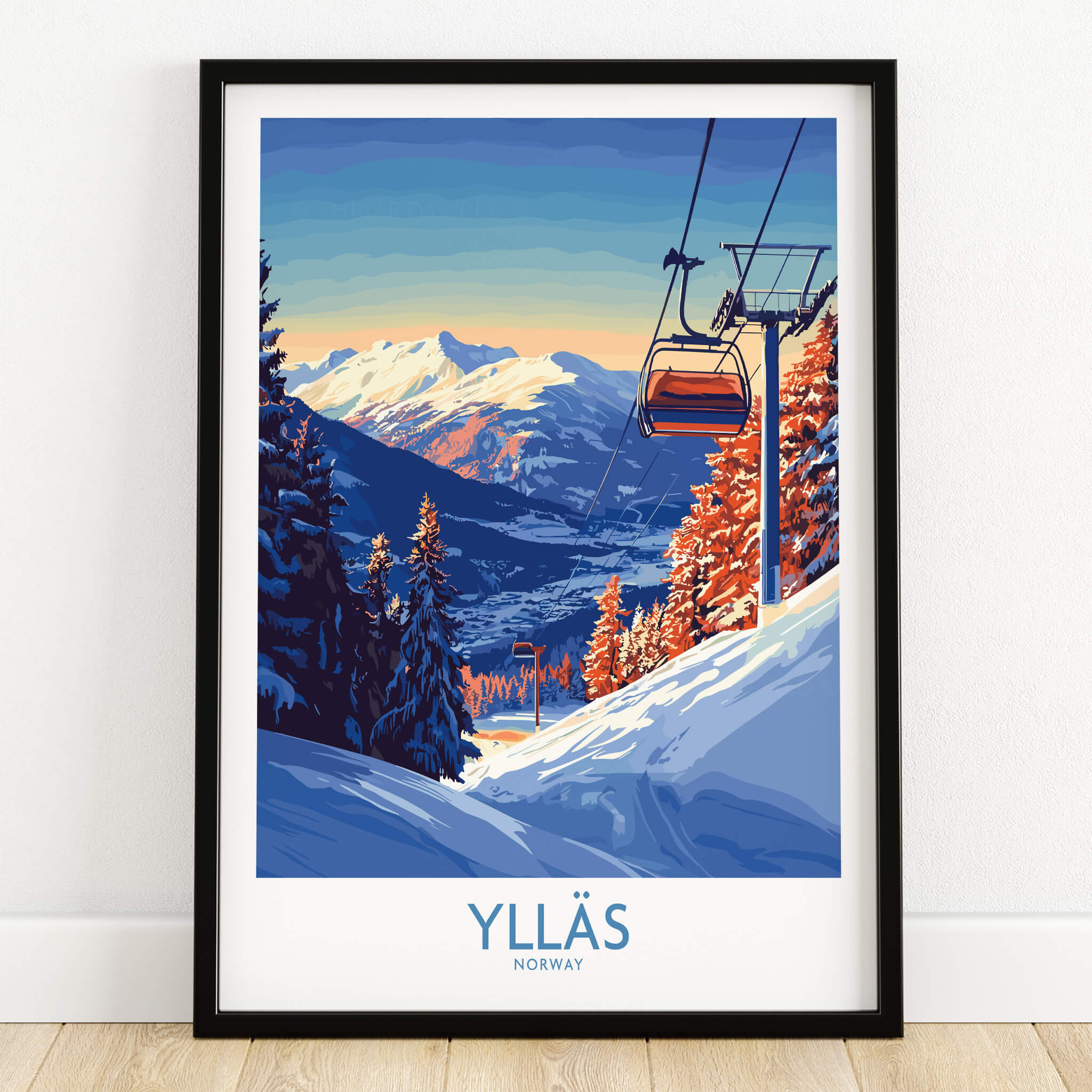 Ylläs Norway Wall Art | Ski Chairlift Landscape Print
