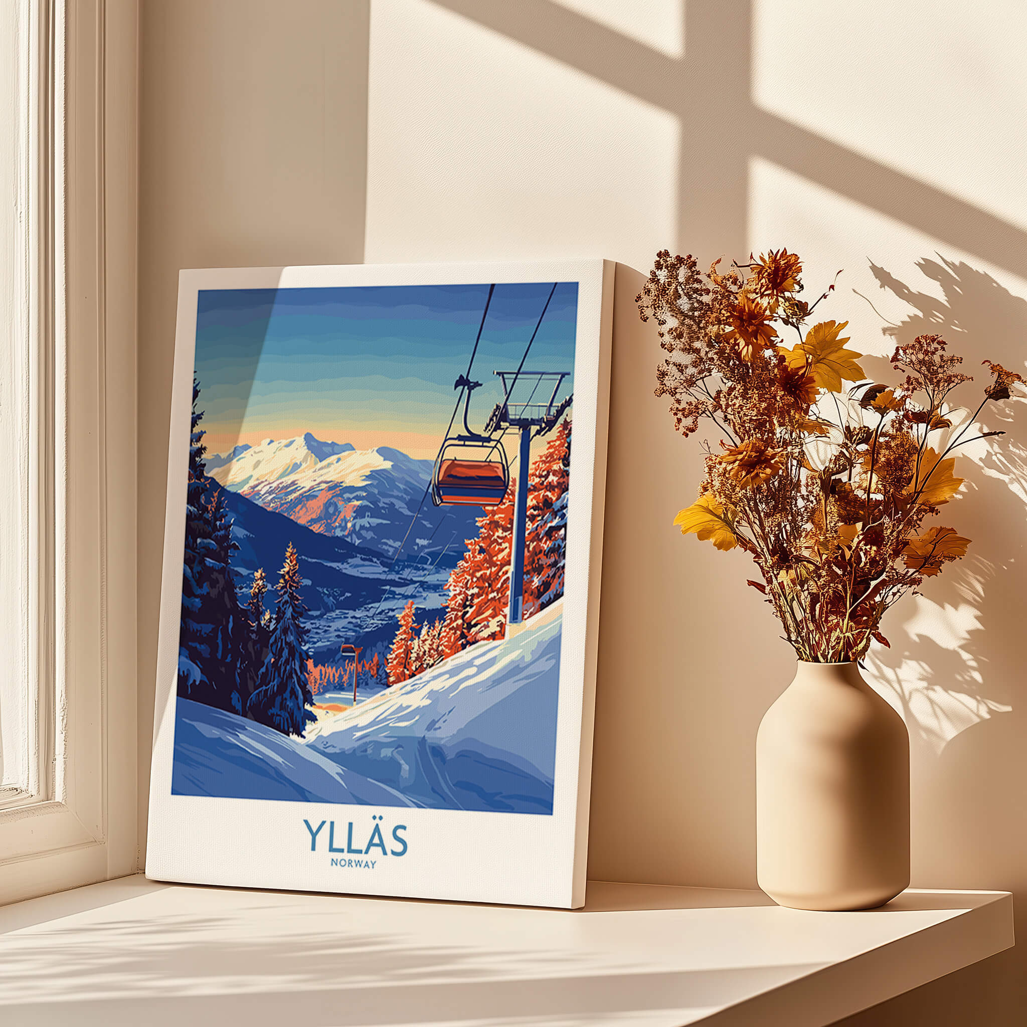 Ylläs Norway Wall Art | Ski Chairlift Landscape Print