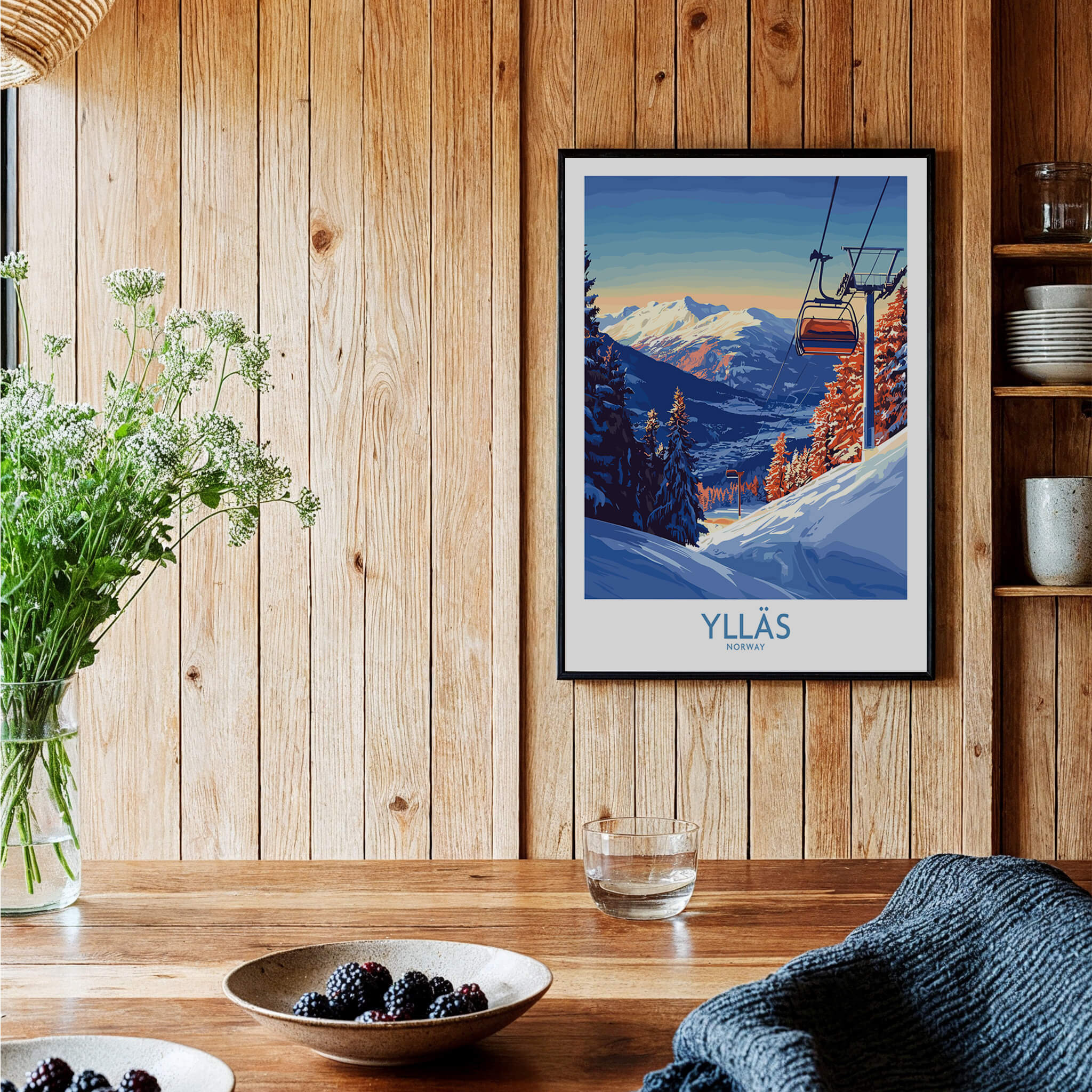 Ylläs Norway Wall Art | Ski Chairlift Landscape Print