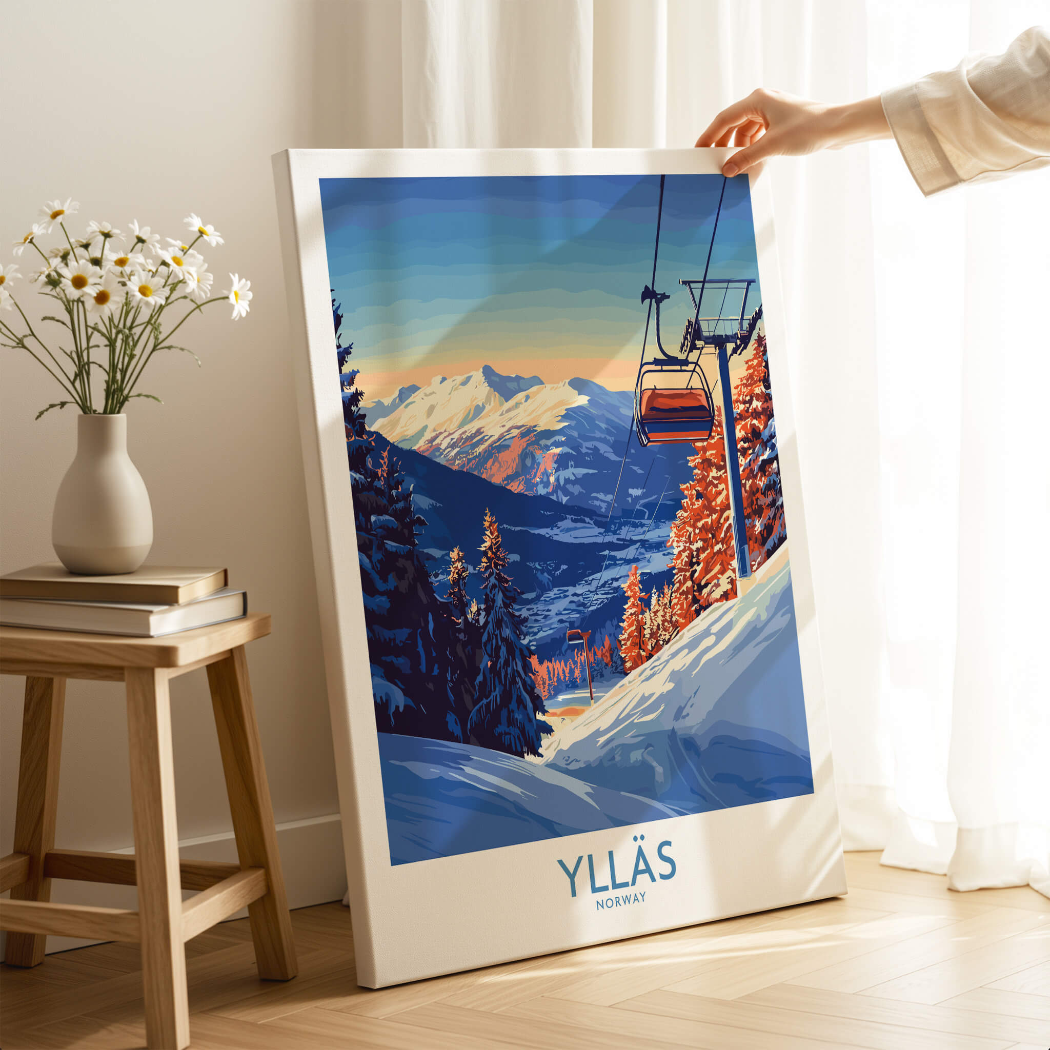 Ylläs Norway Wall Art | Ski Chairlift Landscape Print