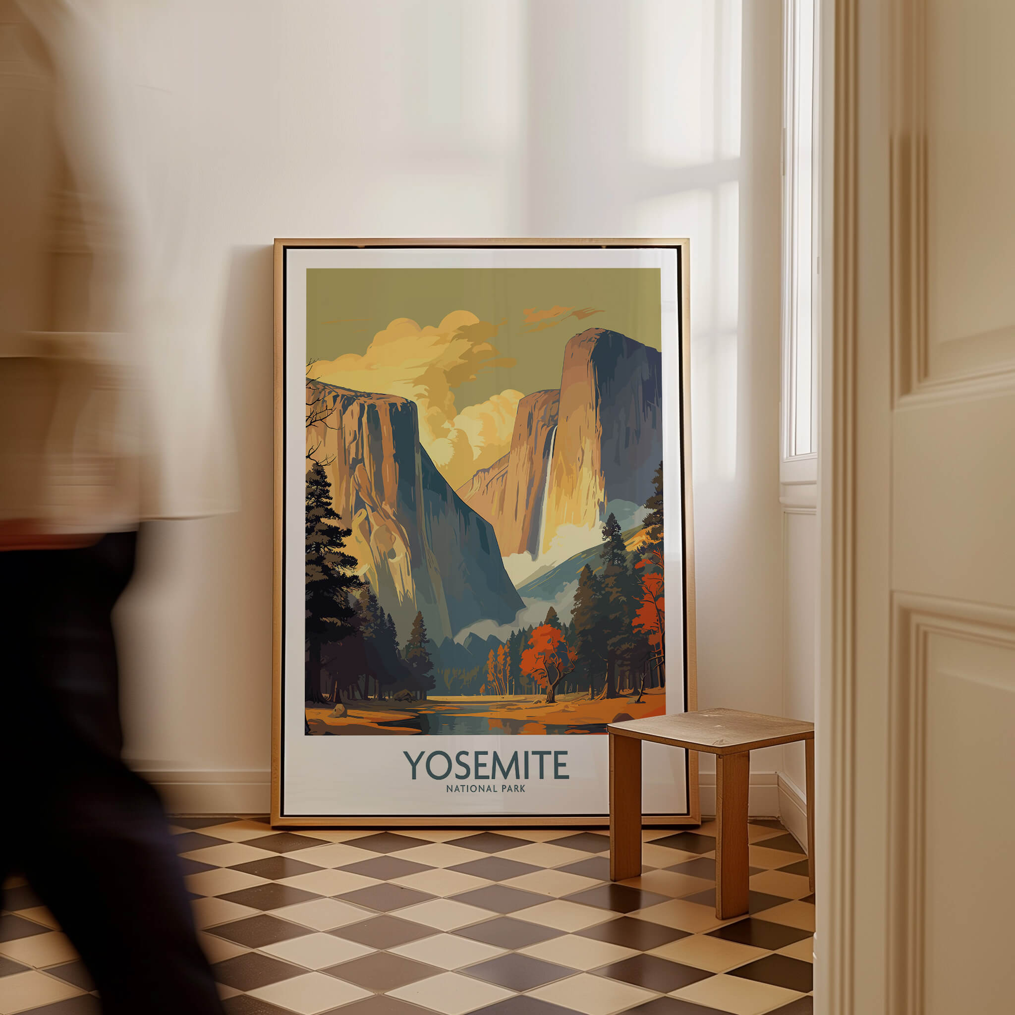 Yosemite Wall Art showcasing the stunning beauty of Yosemite National Park in a stylish living space.