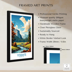 Yosemite Art Print | National Park framed art print showcasing vibrant landscapes and details.
