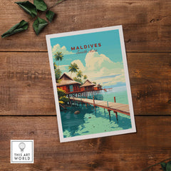 Maldives Travel Poster