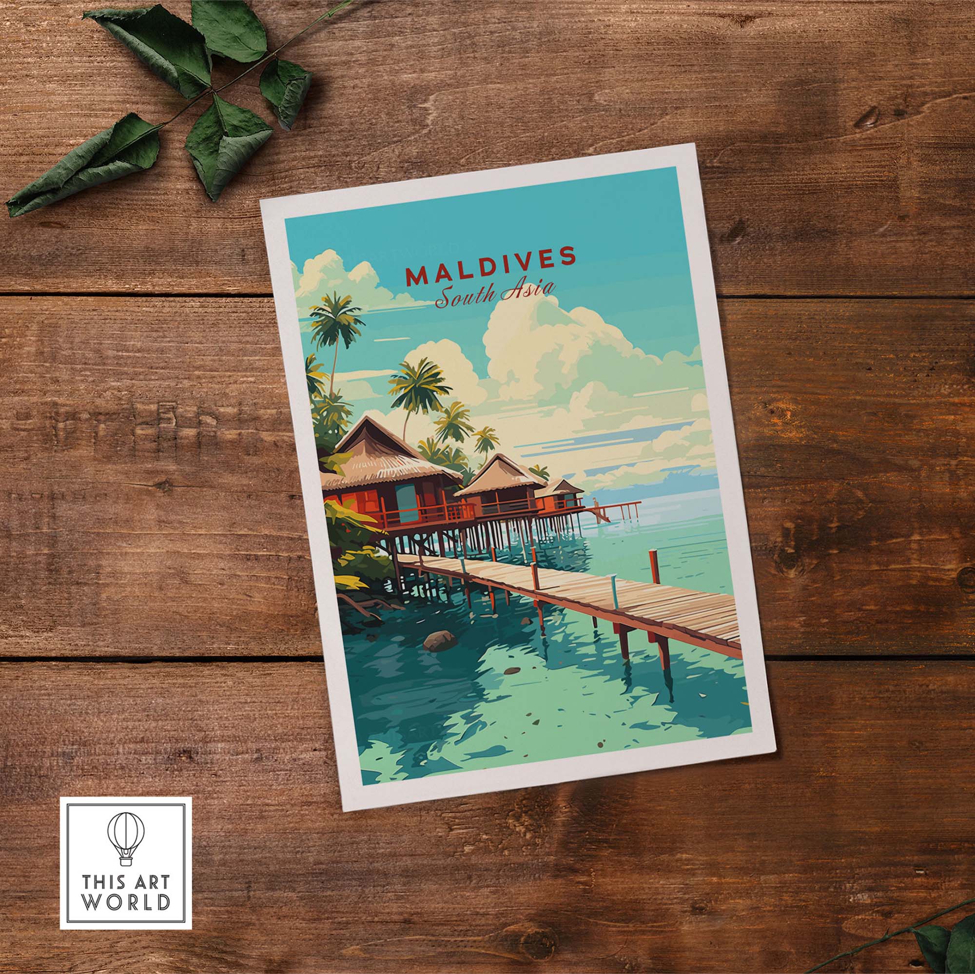 Maldives Travel Poster