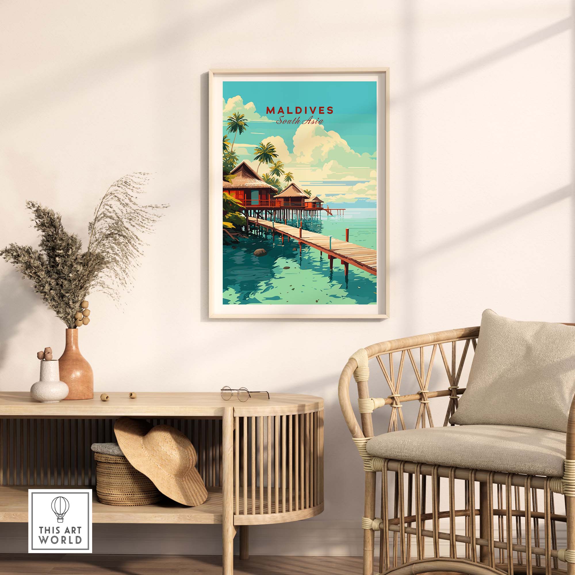 Maldives Travel Poster