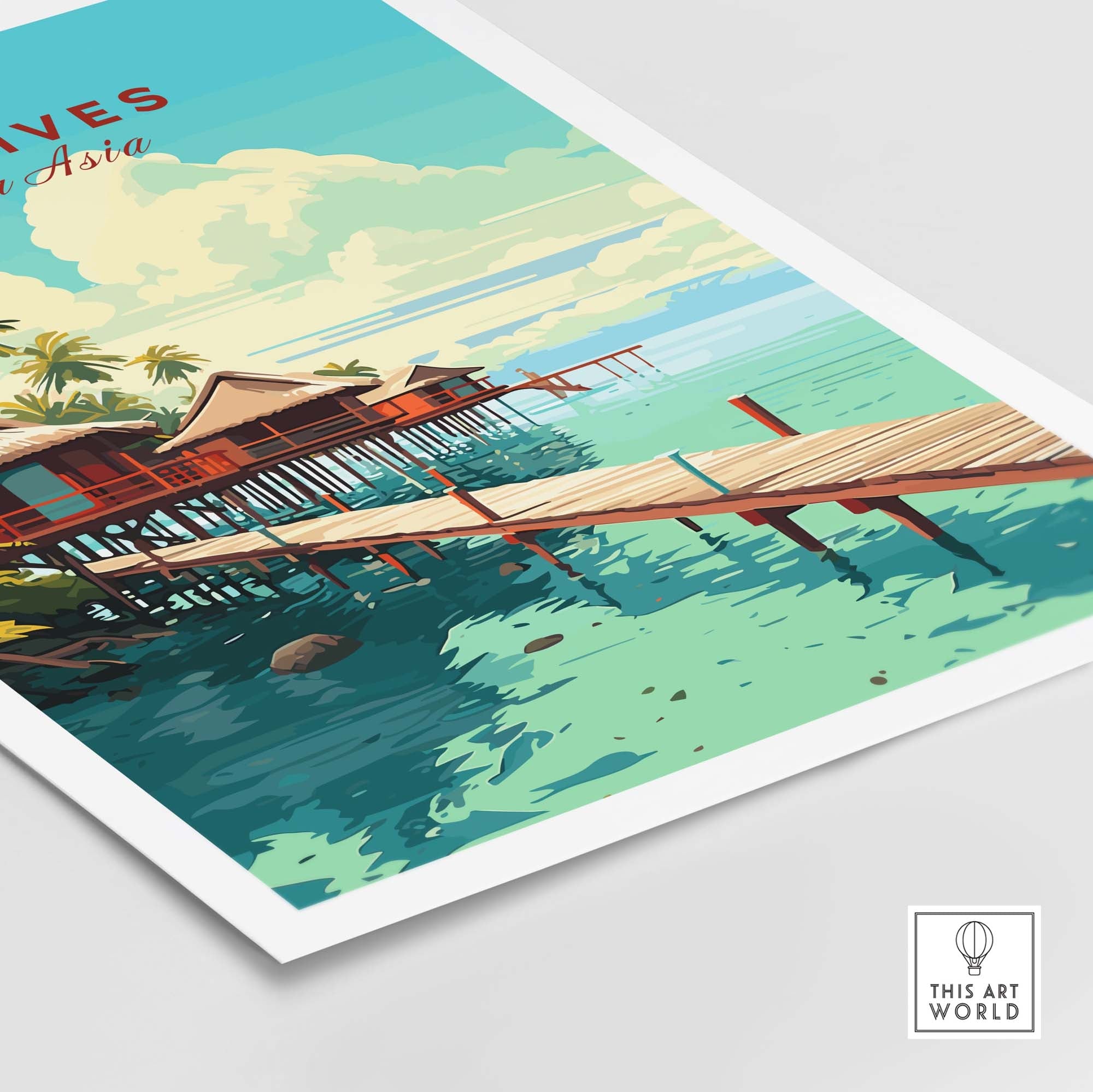 Maldives Travel Poster