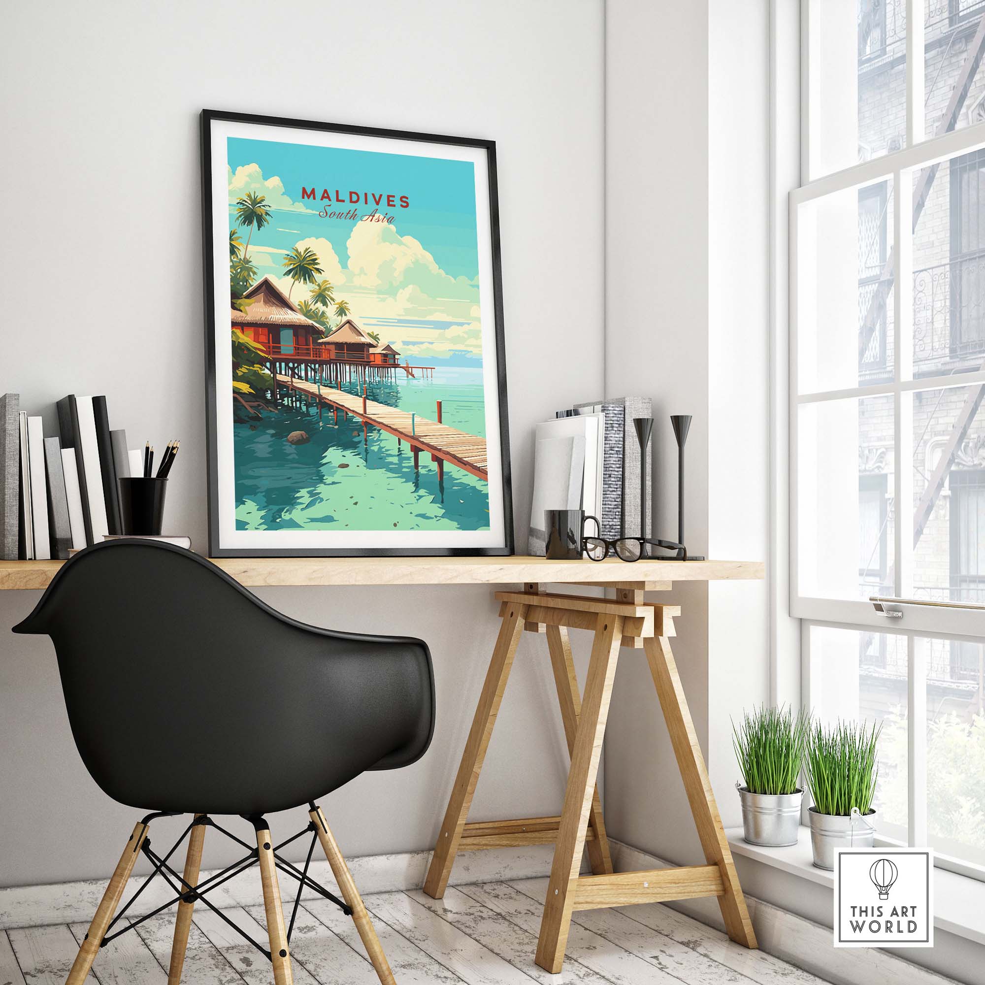 Maldives Travel Poster