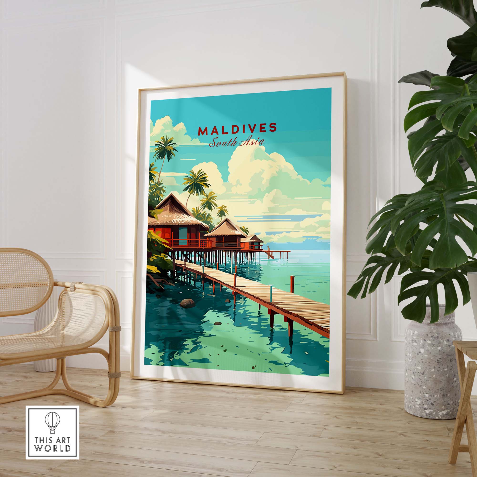 Maldives Travel Poster