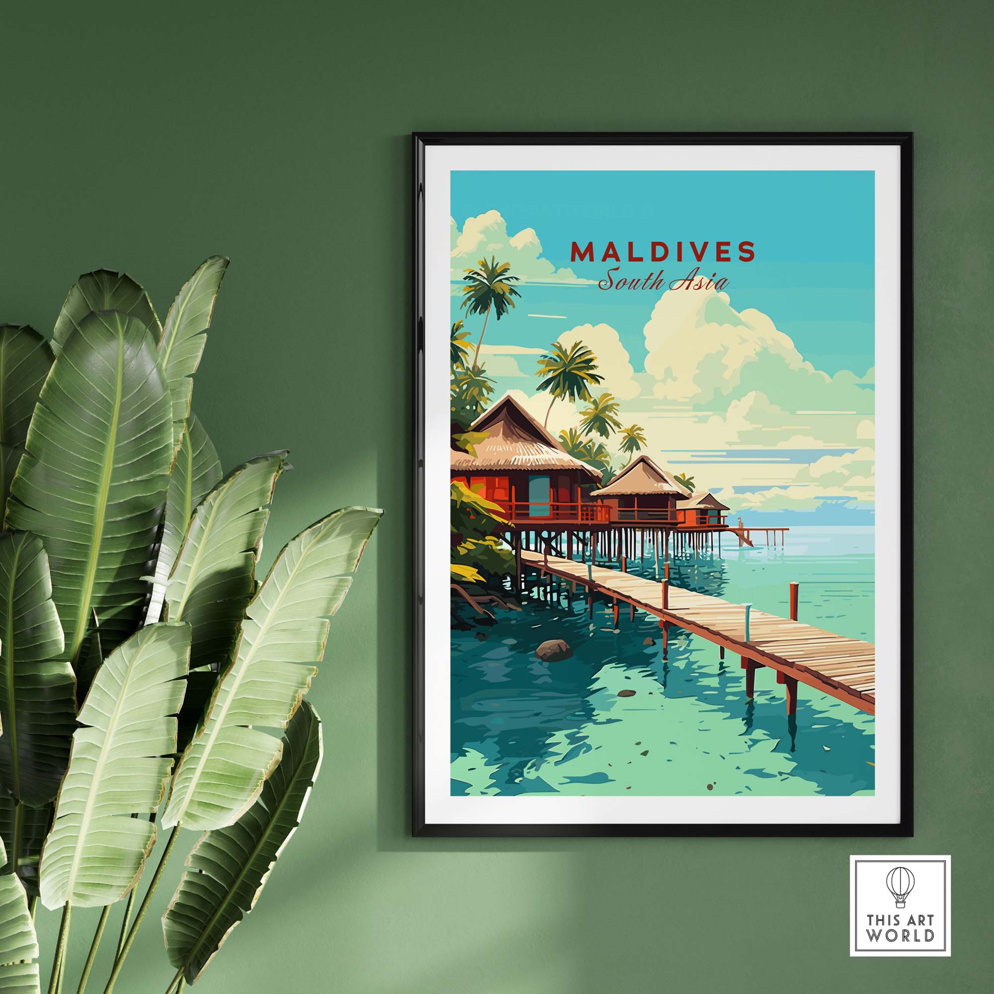Maldives Travel Poster