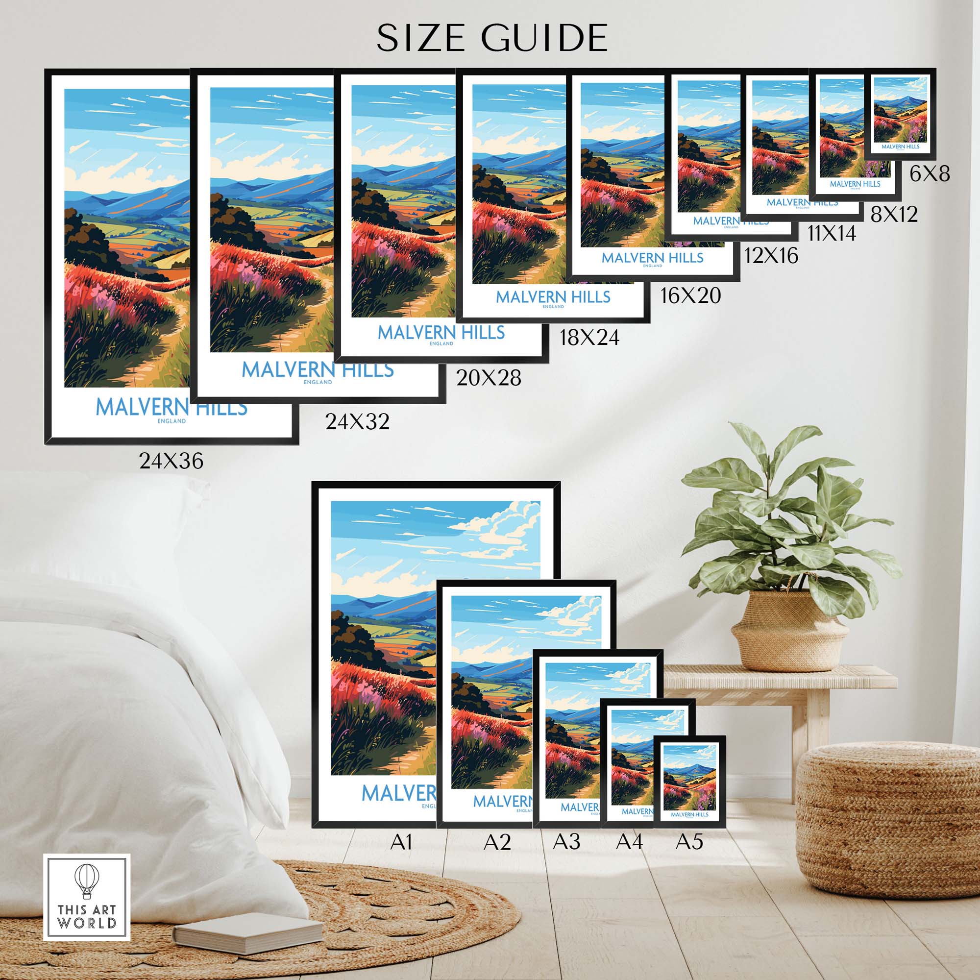 Malvern Hills Travel Poster