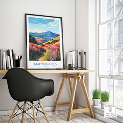 Malvern Hills Travel Poster