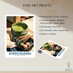 Kyoto Matcha Japanese Kitchen Wall Art - fine art print unframed quality details