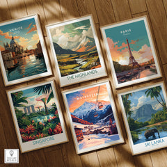 Ski Print Mayrhofen Austria showcasing stunning landscapes and ski culture in a beautifully framed art style.