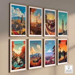 Mexico City Art Print - Cityscape Wall Poster featuring vibrant travel-inspired wall art prints.