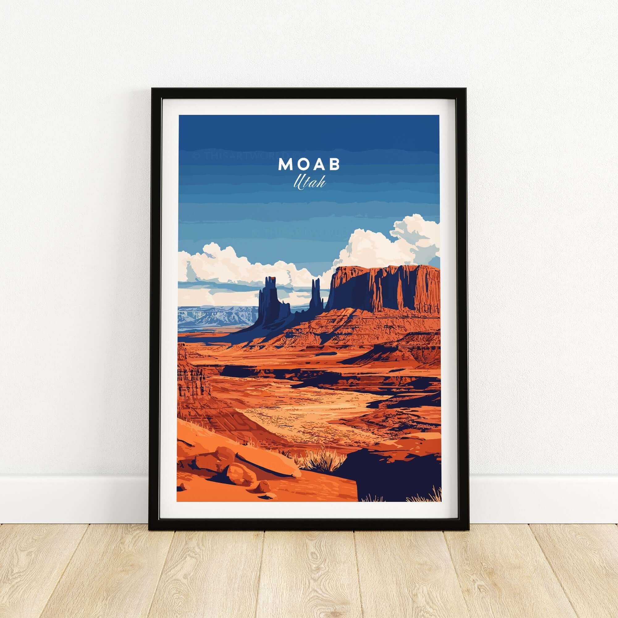Moab Utah Wall Art featuring vibrant landscapes and textured details of the Moab desert.