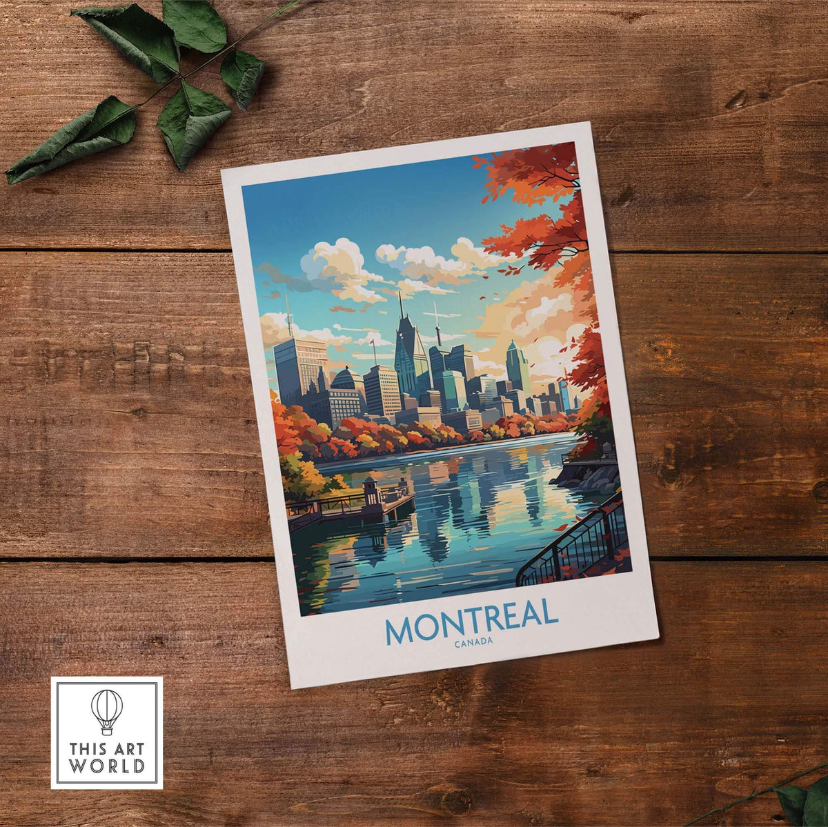 Montreal Travel Poster - Customizable Cityscape Wall Art Print, Perfect for Home Decor & Housewarming Gift