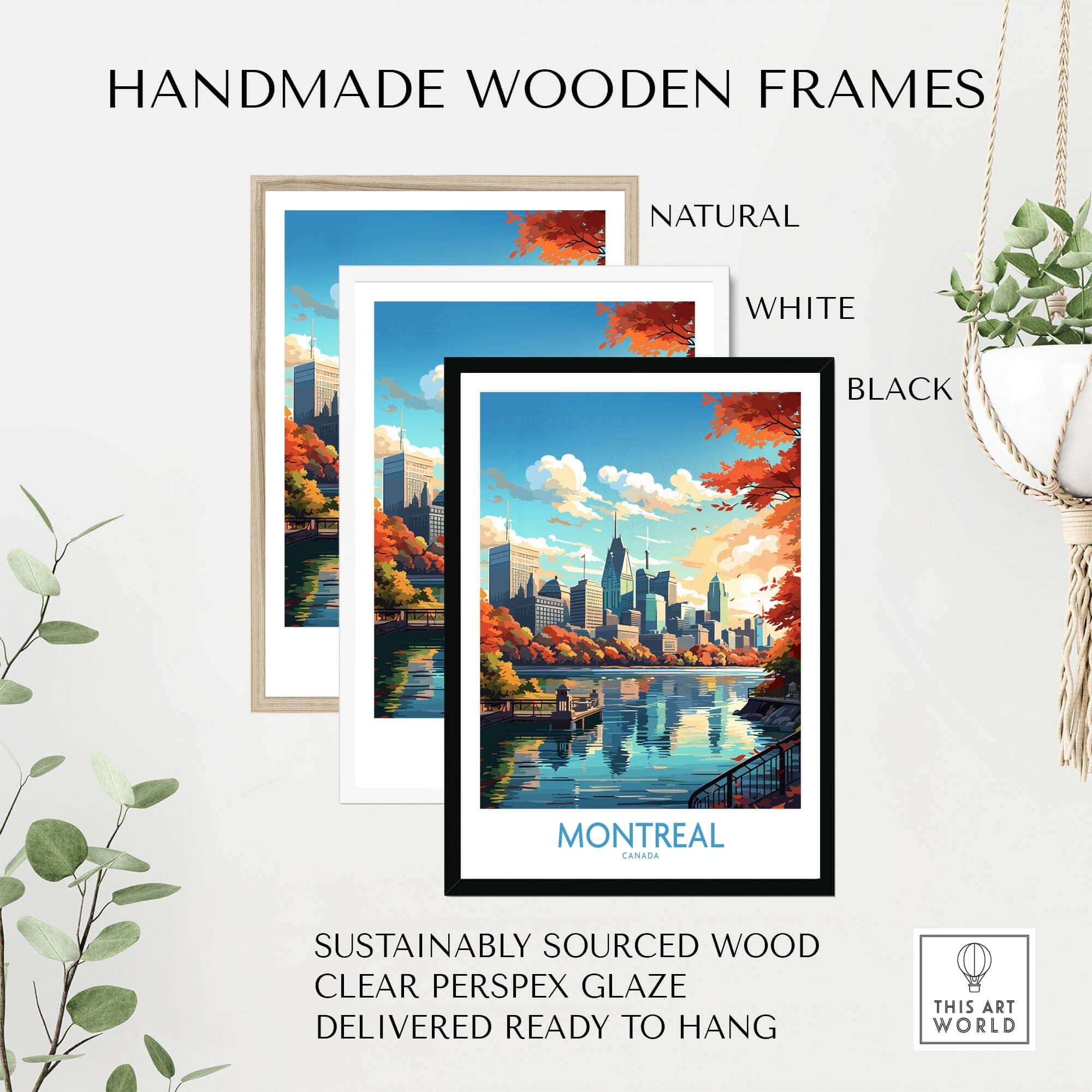 Montreal Travel Poster - Customizable Cityscape Wall Art Print, Perfect for Home Decor & Housewarming Gift