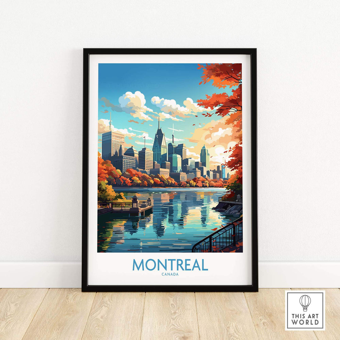Montreal Travel Poster - Customizable Cityscape Wall Art Print, Perfect for Home Decor & Housewarming Gift