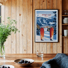 Ski Print Morillon France showcasing vibrant ski gear in a stunning alpine scene, perfect for winter sports lovers.