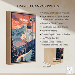 Morzine Art Print - Ski Poster featuring a scenic ski landscape with a chairlift and vibrant mountains.