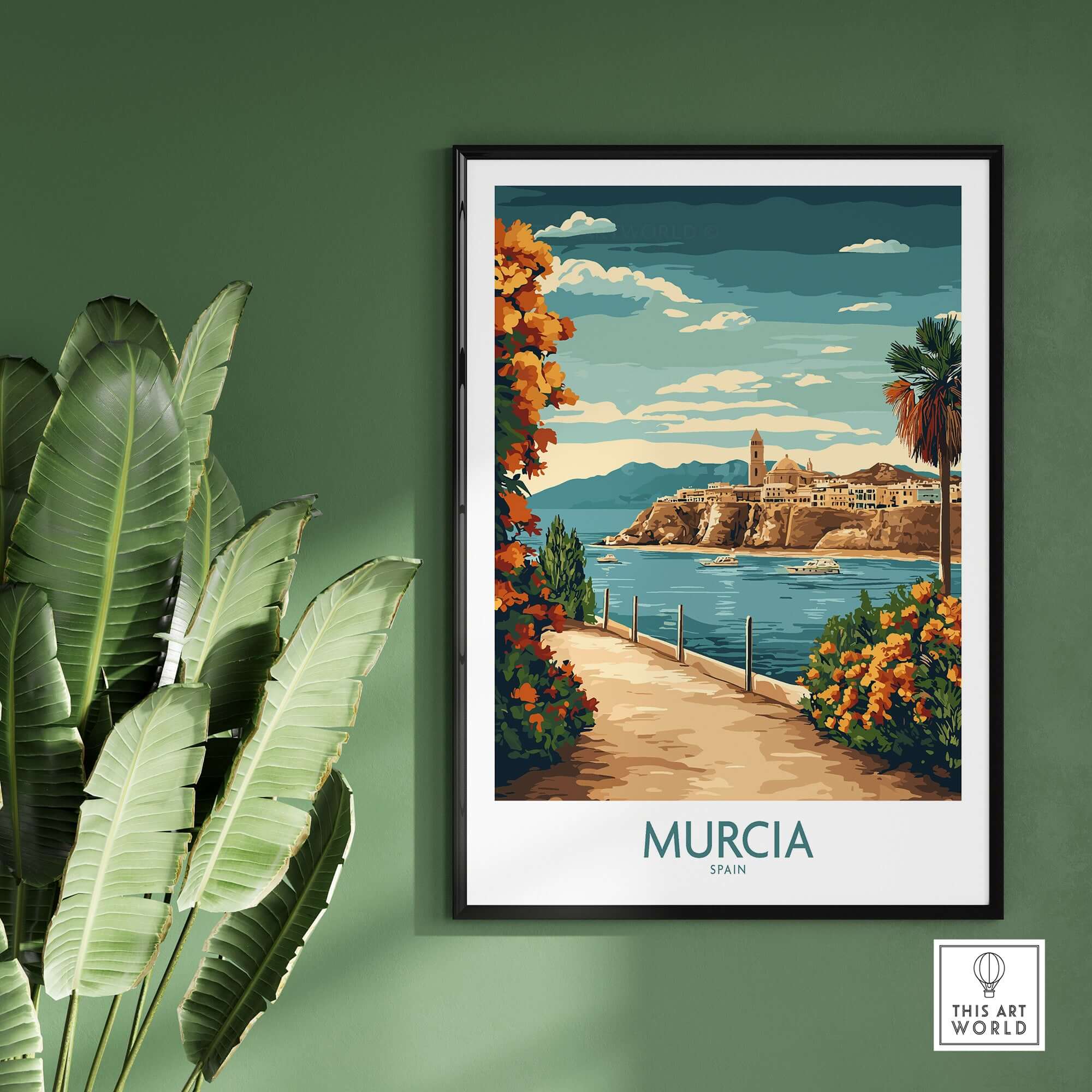 Murcia Poster showcasing the vibrant landscape of Murcia, Spain, perfect for home decor and inspiration.
