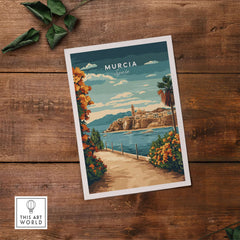 Murcia Print showcasing vibrant colors and details of Spanish coastal scenery.