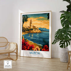 Murcia Spain Poster showcasing the stunning landscapes and architecture of Murcia, Spain.