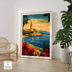 Murcia Spain Wall Art showcasing vibrant coastal scenery and cultural details.